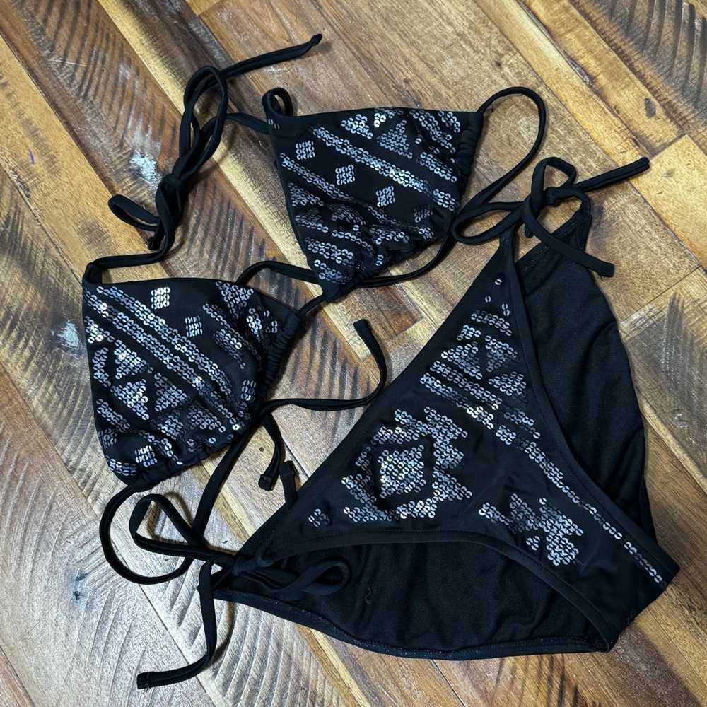 Charcole Sequin Bikini - Picture 6 of 12